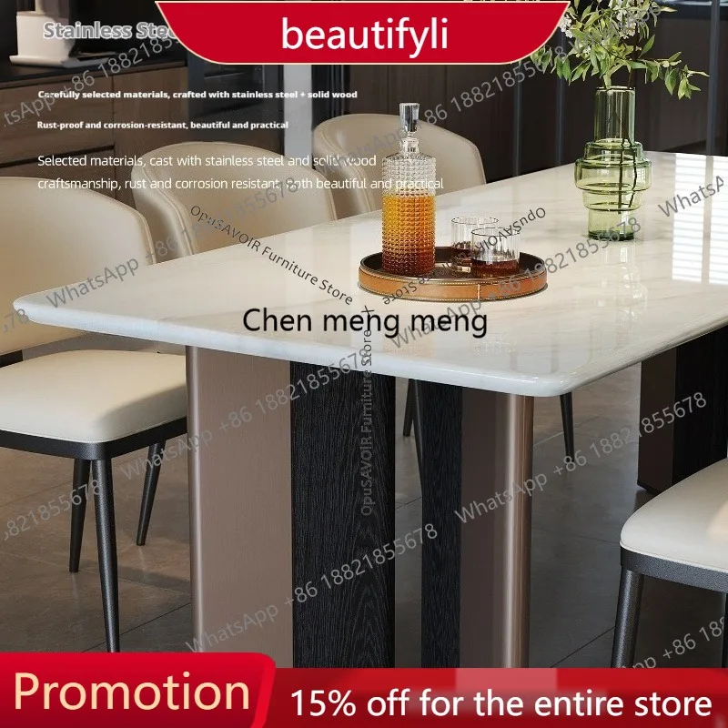 01A Italian Design Marble Dining Table Modern Minimalist Rectangular Dinner Table Luxury High-End Stone Home Furniture
01A Italian Design Marble Dining Table Modern Minimalist Rectangular Dinner Table Luxury High-End Stone Home Furniture