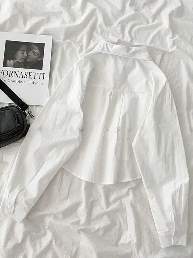 Cropped White Shirt Women Loose Preppy Style Long Sleeve Fashion Blouse Casual Pocket Simple Female Chic All Match Tops New
Cropped White Shirt Women Loose Preppy Style Long Sleeve Fashion Blouse Casual Pocket Simple Female Chic All Match Tops New