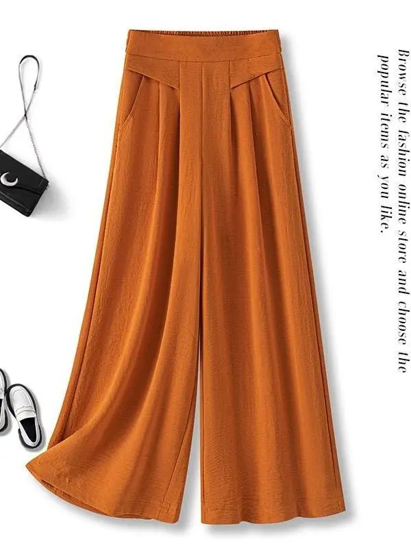Retro High Waist Wide Leg Pants Women's Summer Thin Loose Slimming Long Trousers Casual Straight Tube Pants for Middle-Aged A...
Retro High Waist Wide Leg Pants Women's Summer Thin Loose Slimming Long Trousers Casual Straight Tube Pants for Middle-Aged A...