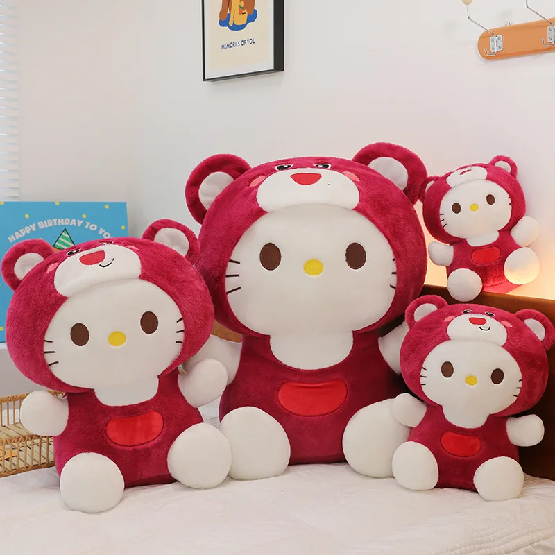 Sanrio плюшевая милая клубничная мишка подсолнух HelloKitty детская большая кукла праздничный подарок Рождественская кукла украшение комнаты
Sanrio плюшевая милая клубничная мишка подсолнух HelloKitty детская большая кукла праздничный подарок Рождественская кукла украшение комнаты