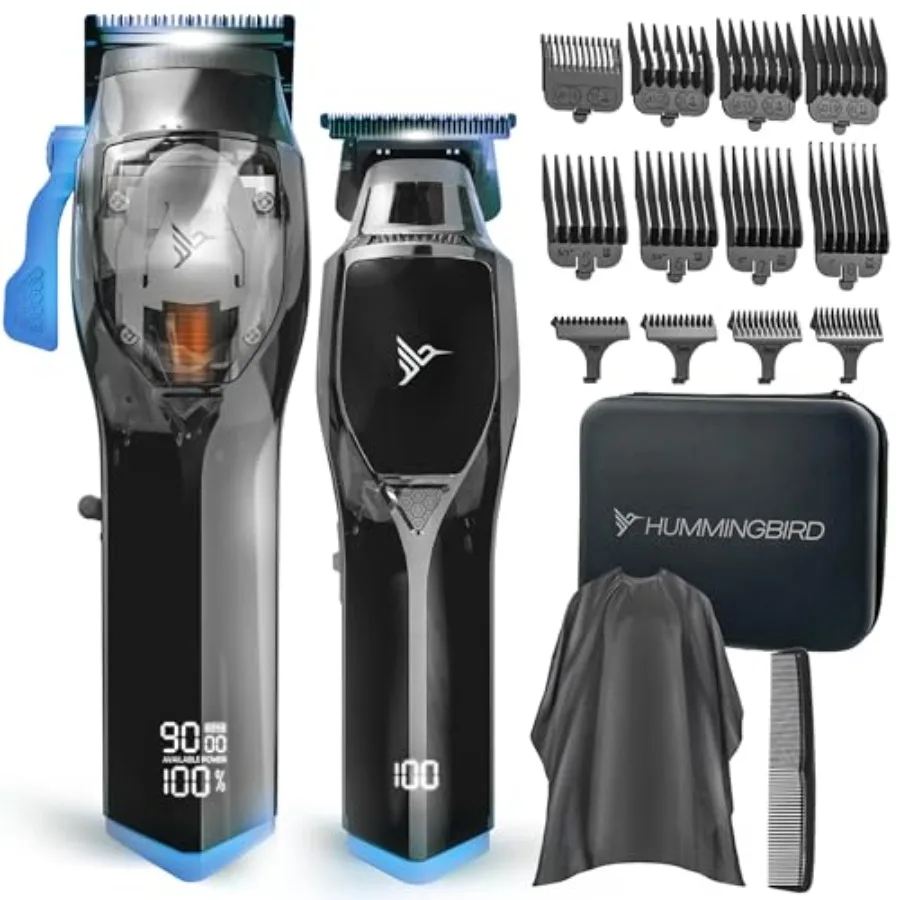Pro Series Hair Clippers and Trimmer Set 9, 000 RPM Brushl Motor, DLC Blade, Zero-Gapped T-Blade Trimmer, Cordl USB-C Rechargea
Pro Series Hair Clippers and Trimmer Set 9, 000 RPM Brushl Motor, DLC Blade, Zero-Gapped T-Blade Trimmer, Cordl USB-C Rechargea