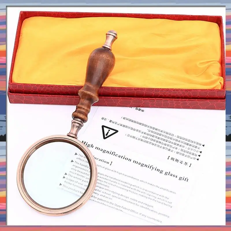 AFBC 10X Magnifying Glass Retro Handheld Magnifier Wooden Handle Optical Glass Magnifying Glass For Reading Coins Repair Work
AFBC 10X Magnifying Glass Retro Handheld Magnifier Wooden Handle Optical Glass Magnifying Glass For Reading Coins Repair Work