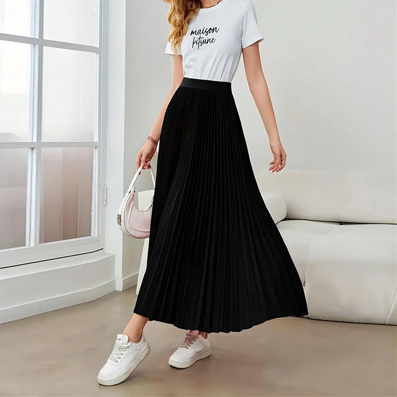 2025 Women's Skirt Comfortable Pleated Umbrella Black Maxi Skirt for Female
2025 Women's Skirt Comfortable Pleated Umbrella Black Maxi Skirt for Female