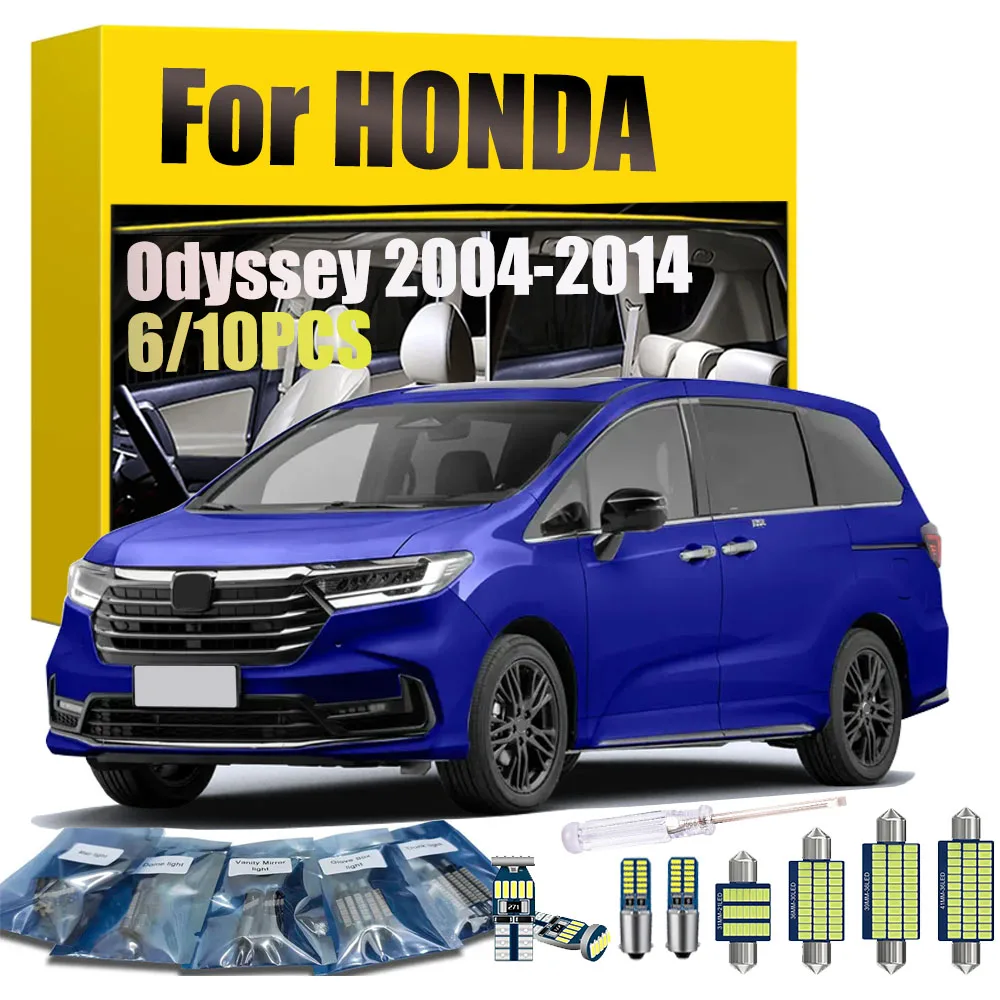 6/10PCS Car Interior Reading Dome Light Kit for HONDA ODYSSEY 2004 2005 2006 2007 2008 2009 2010 2011 2012 2013 2014 Trunk Bulb
6/10PCS Car Interior Reading Dome Light Kit for HONDA ODYSSEY 2004 2005 2006 2007 2008 2009 2010 2011 2012 2013 2014 Trunk Bulb