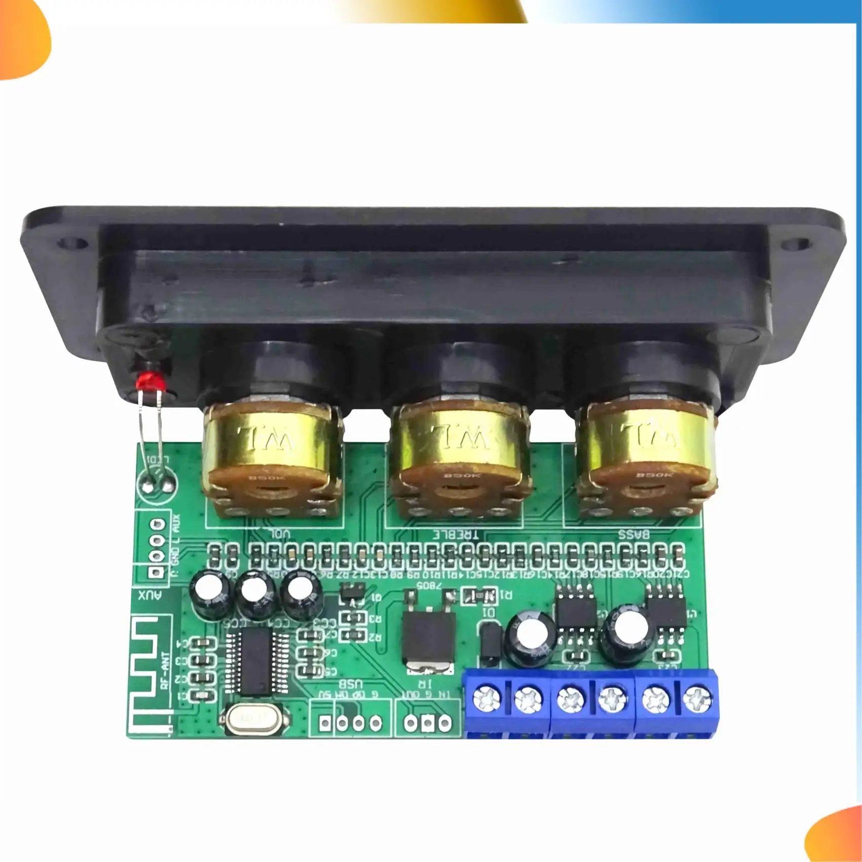 B48A 10X Bluetooth Amplifier Power Audio Board 20Wx2 Stereo Amp Sound Amplifiers AUX U Disk Decoder Treble Bass Adjustment
B48A 10X Bluetooth Amplifier Power Audio Board 20Wx2 Stereo Amp Sound Amplifiers AUX U Disk Decoder Treble Bass Adjustment