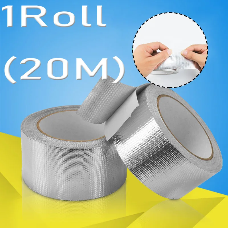 20Meters Fiber Aluminum Foil Tape Sealing Duct Adhesive Thermal Resist Fireproof Waterproof Heat Insulation High Temperature Res
20Meters Fiber Aluminum Foil Tape Sealing Duct Adhesive Thermal Resist Fireproof Waterproof Heat Insulation High Temperature Res