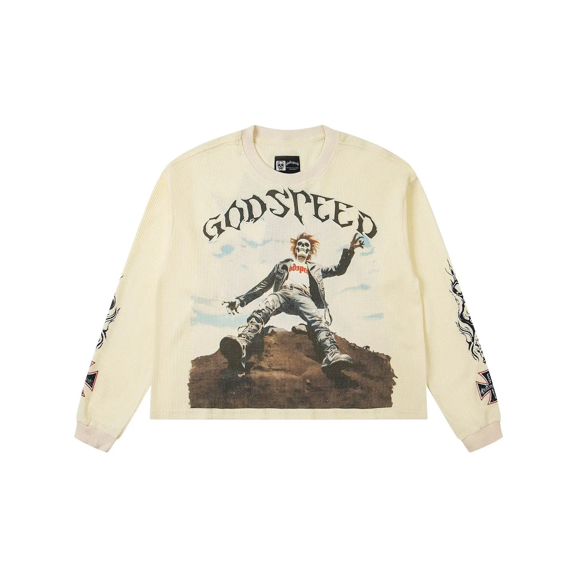 Woman Clothing Y2k Clothes Graffiti Skull Print Casual Trendy Washed Round Neck Long Sleeve Waffle T-Shirt Baggy
Woman Clothing Y2k Clothes Graffiti Skull Print Casual Trendy Washed Round Neck Long Sleeve Waffle T-Shirt Baggy