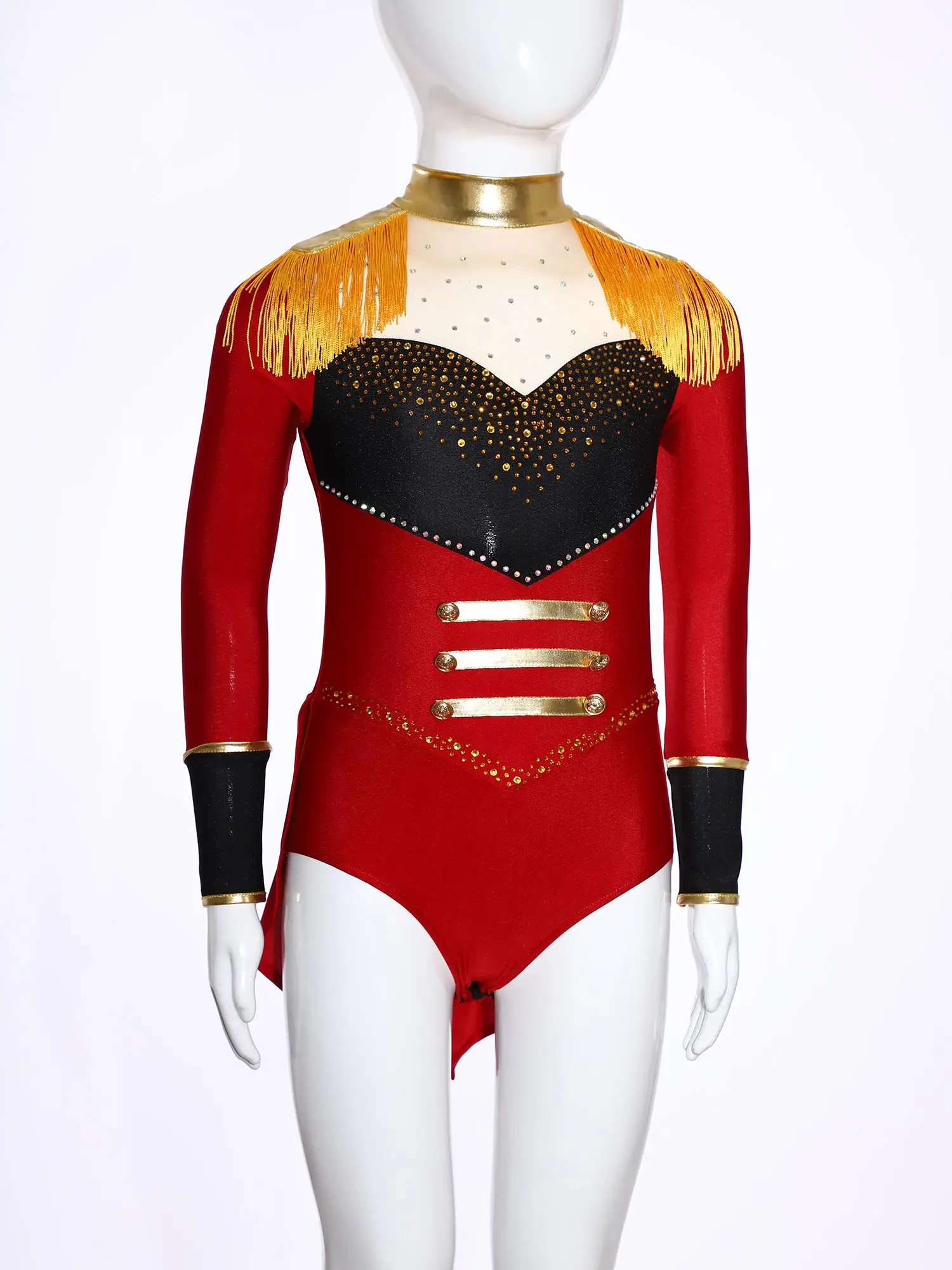 Girls Circus Outfit Rhinestone Embellished Jumpsuit Long Sleeve with Tassel Details Clown Roleplay Outfit for Halloween Carnival
Girls Circus Outfit Rhinestone Embellished Jumpsuit Long Sleeve with Tassel Details Clown Roleplay Outfit for Halloween Carnival