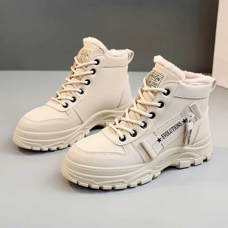Cotton Shoes for Women with Winter Fleece, New Korean Version Student Versatile Warm High Top Boots, Fashionable and Versatile
Cotton Shoes for Women with Winter Fleece, New Korean Version Student Versatile Warm High Top Boots, Fashionable and Versatile