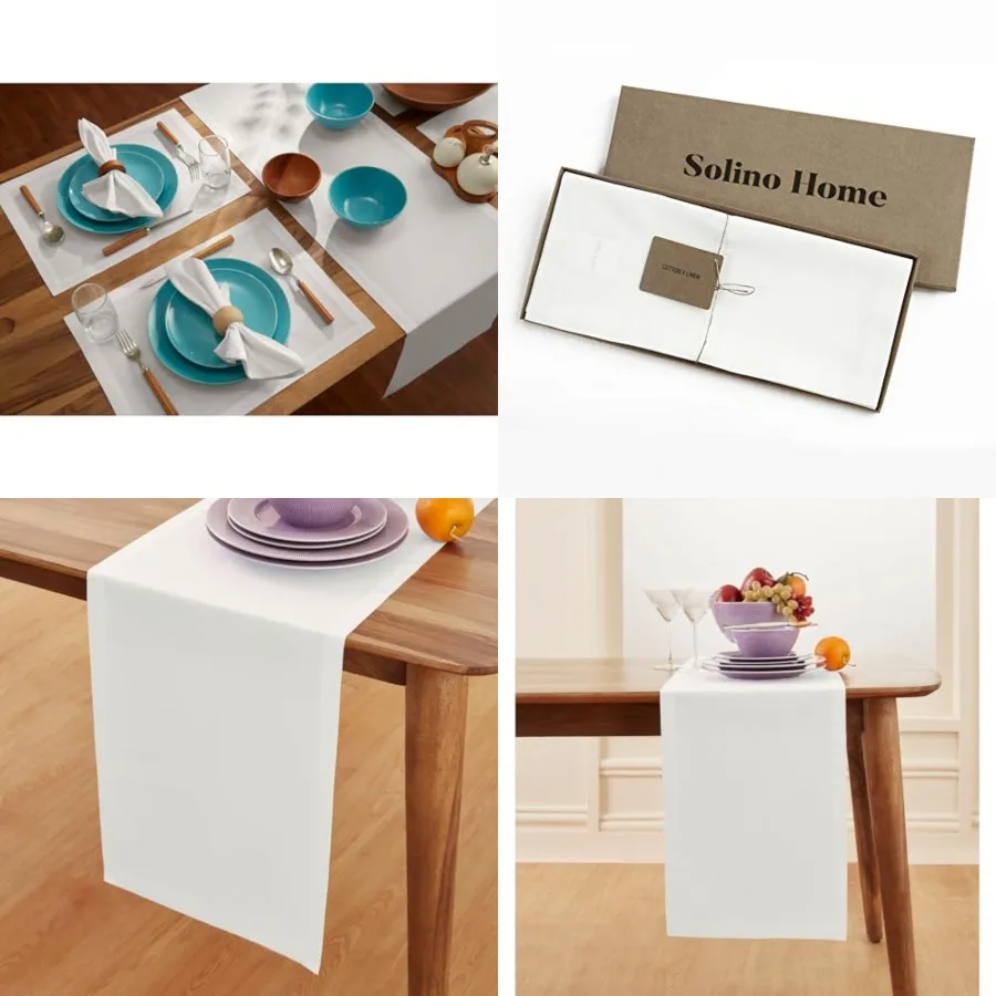 White Cotton Linen Table Runner Long - Elegant Machine Washable Dining Table Runner for Spring Summer Decor, Memorial Day 4th o
White Cotton Linen Table Runner Long - Elegant Machine Washable Dining Table Runner for Spring Summer Decor, Memorial Day 4th o