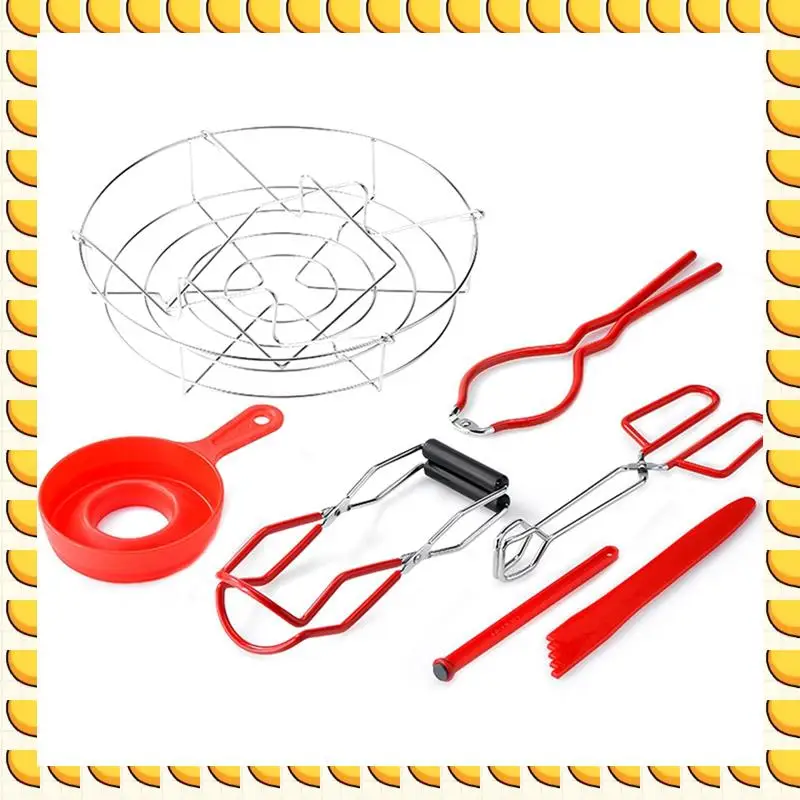BAAU 7Pcs Set Canning Tool Set,Pressure Canners For Canning,Home Canning Pot,Canning Lifter Tong,Canning Funnels Jar Red Durable
BAAU 7Pcs Set Canning Tool Set,Pressure Canners For Canning,Home Canning Pot,Canning Lifter Tong,Canning Funnels Jar Red Durable