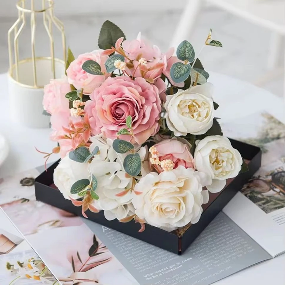 Artificial Flowers Silks Hydrangea Rose Paeonia Room Home Vase Table Garden Wedding Bridal Bouquet Holiday Party Valentine's Day
Artificial Flowers Silks Hydrangea Rose Paeonia Room Home Vase Table Garden Wedding Bridal Bouquet Holiday Party Valentine's Day