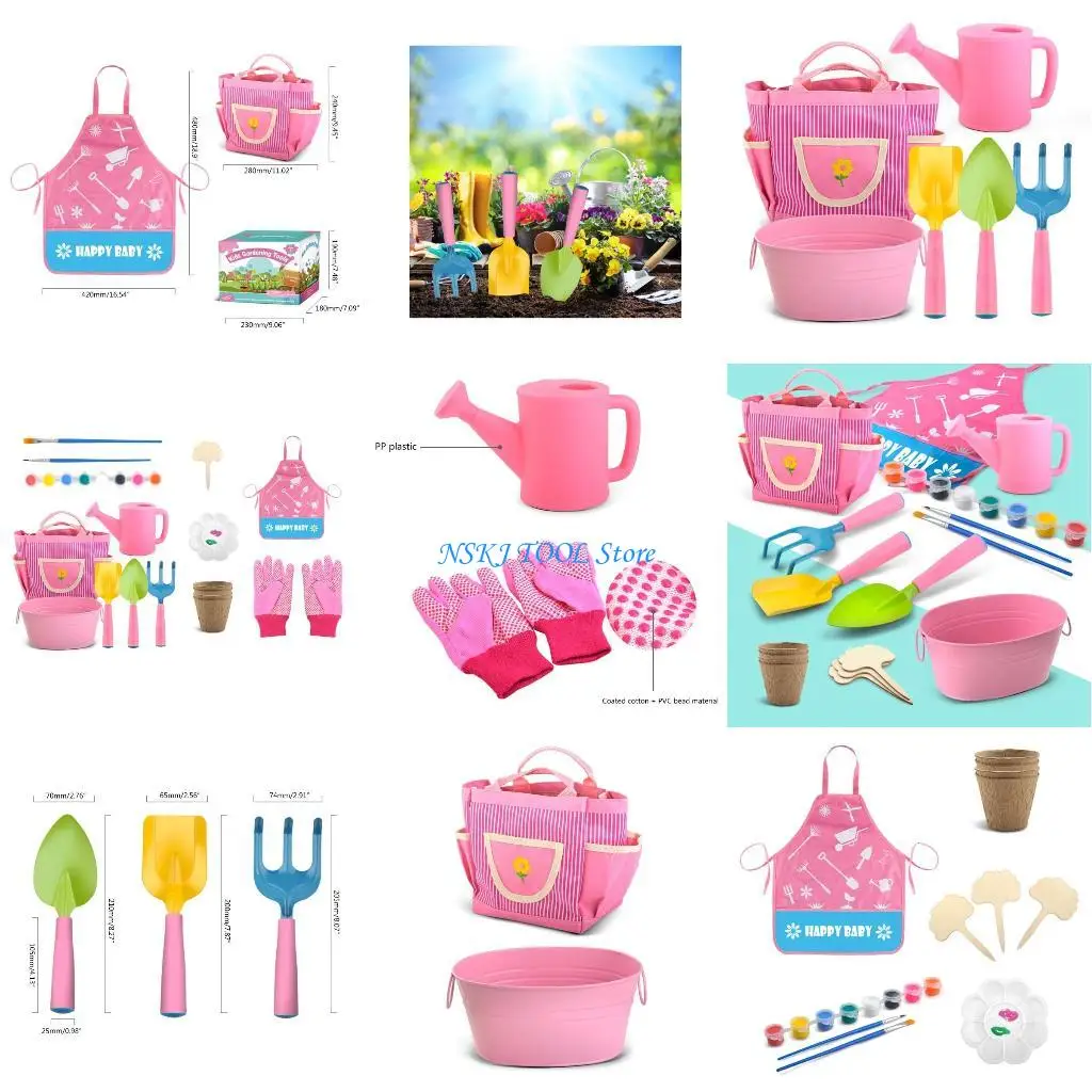 L8RC Garden Tool Set for Kids Shovel Rake Trowel with Tote Bag Gift for Boys Girls
L8RC Garden Tool Set for Kids Shovel Rake Trowel with Tote Bag Gift for Boys Girls