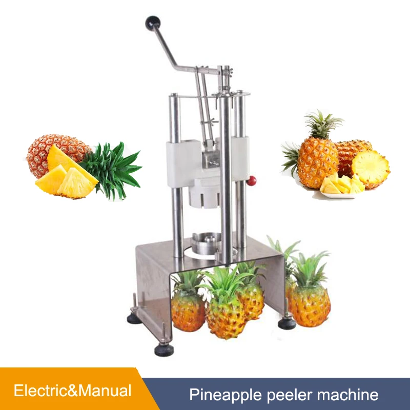 Pineapple peeler machine Electric Pineapple Sheller Stainless steel manual pineapple peeling shelling machine with 2 cutter
Pineapple peeler machine Electric Pineapple Sheller Stainless steel manual pineapple peeling shelling machine with 2 cutter