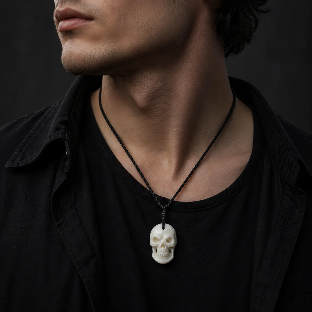 GX133 Hot yak bone necklace Carved skull Punk necklace Men's pendant Handmade jewelry Hawaii Beach Surf ladies Halloween gift
GX133 Hot yak bone necklace Carved skull Punk necklace Men's pendant Handmade jewelry Hawaii Beach Surf ladies Halloween gift
