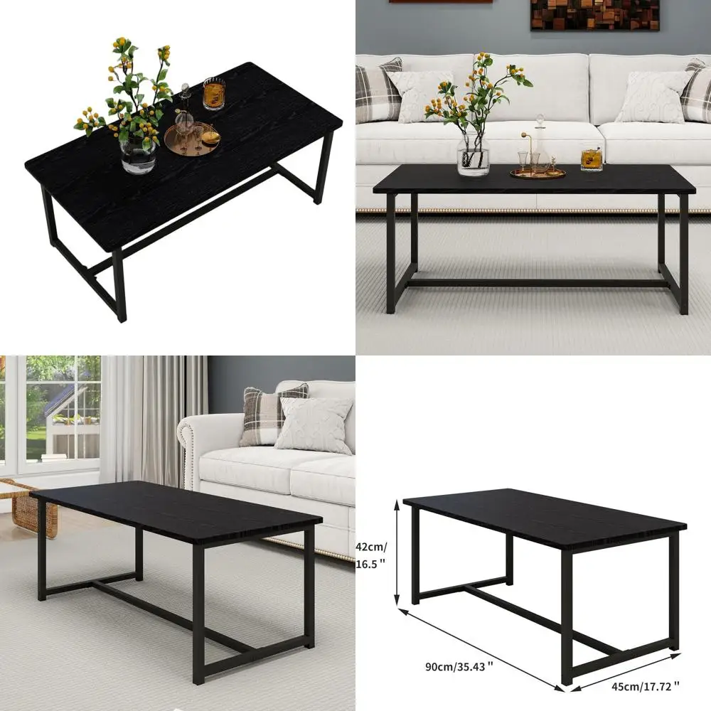 Industrial Style Coffee Table for Living Room, Compact Design with Metal Frame, Suitable for Small Spaces, Easy Assembly, Black
Industrial Style Coffee Table for Living Room, Compact Design with Metal Frame, Suitable for Small Spaces, Easy Assembly, Black