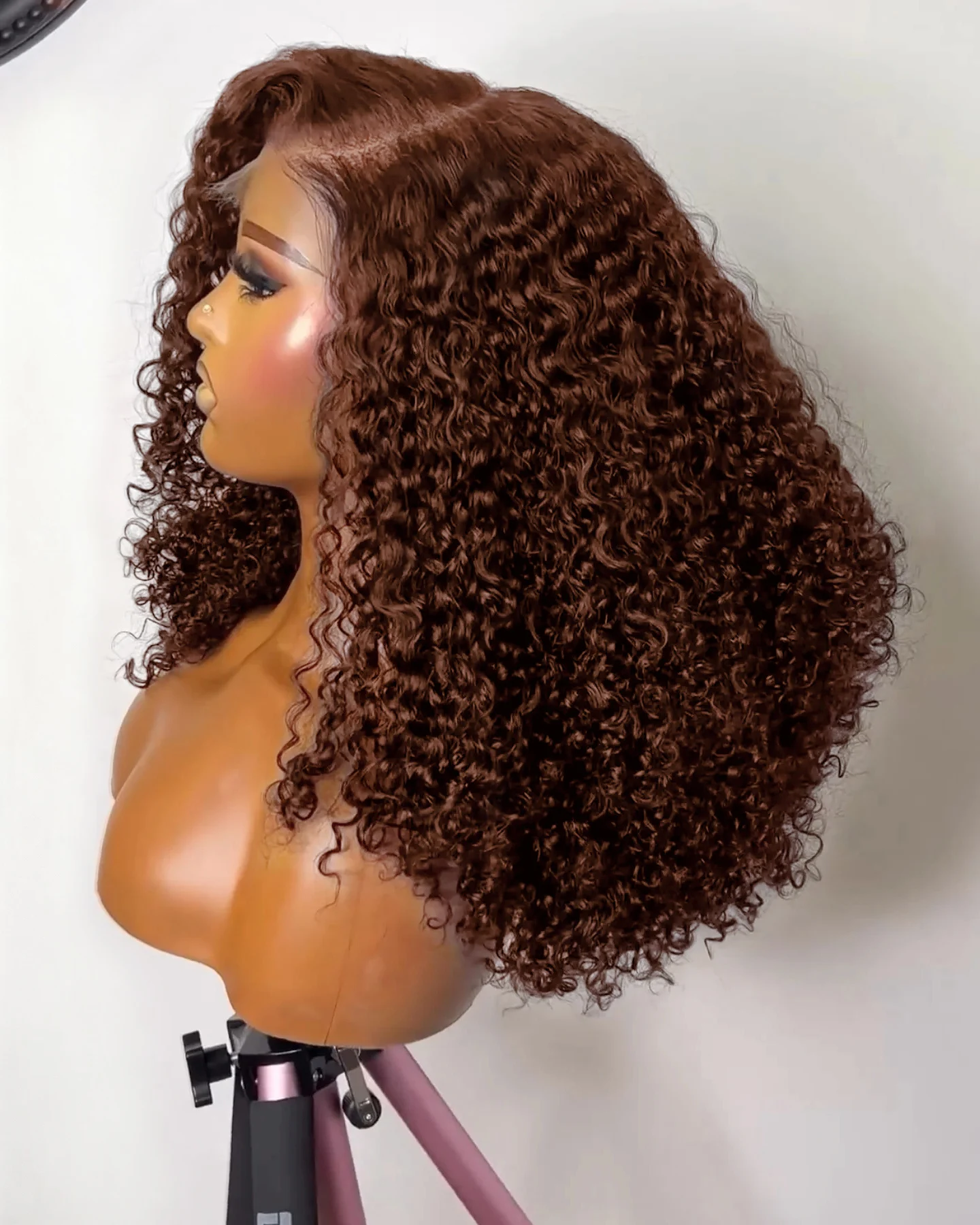 300 Density 100% Human Hair Chocolate Brown Short Curly Deep Wave Bob 13x4 Lace Frontal Wigs #4 Colored HD Lace Front Wig
300 Density 100% Human Hair Chocolate Brown Short Curly Deep Wave Bob 13x4 Lace Frontal Wigs #4 Colored HD Lace Front Wig