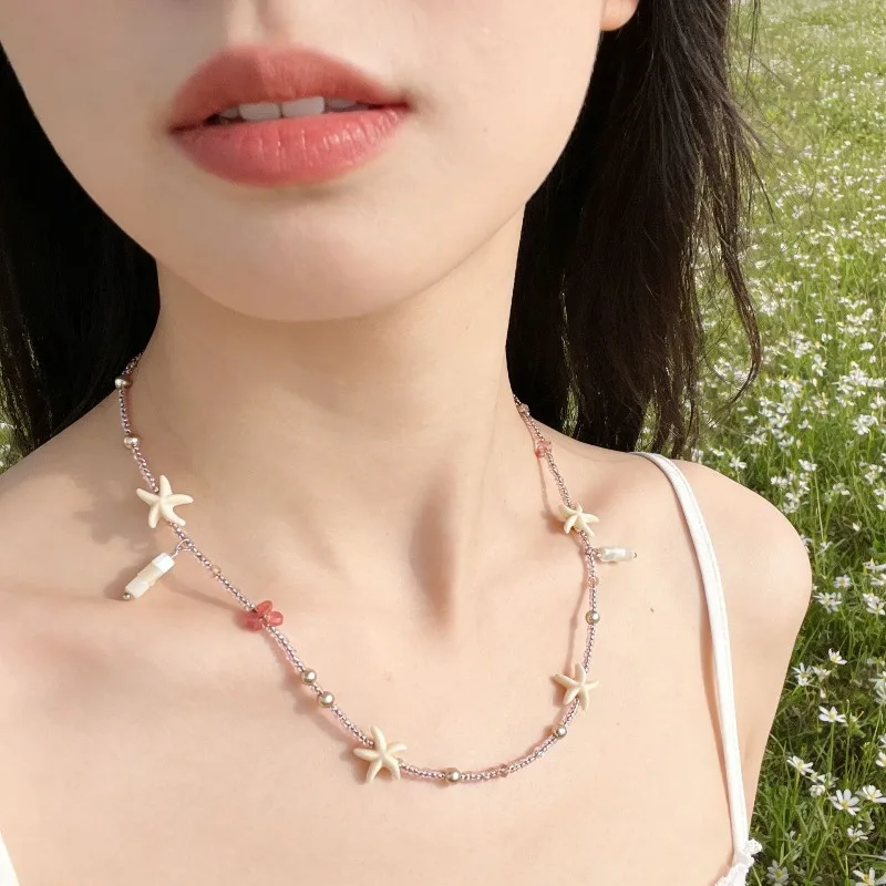 Starfish Beaded Choker Necklace For Girls Summer Ocean Beach Style Portable Unique Short Necklace For Vacation Wedding Travel
Starfish Beaded Choker Necklace For Girls Summer Ocean Beach Style Portable Unique Short Necklace For Vacation Wedding Travel