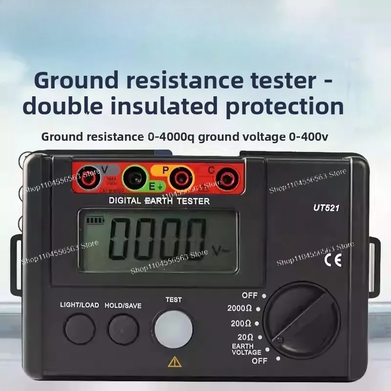 UT521 Ground Resistance Tester Digital High Precision Insulation Megohmmeter Lightning Protection Earth Tester Portable
UT521 Ground Resistance Tester Digital High Precision Insulation Megohmmeter Lightning Protection Earth Tester Portable