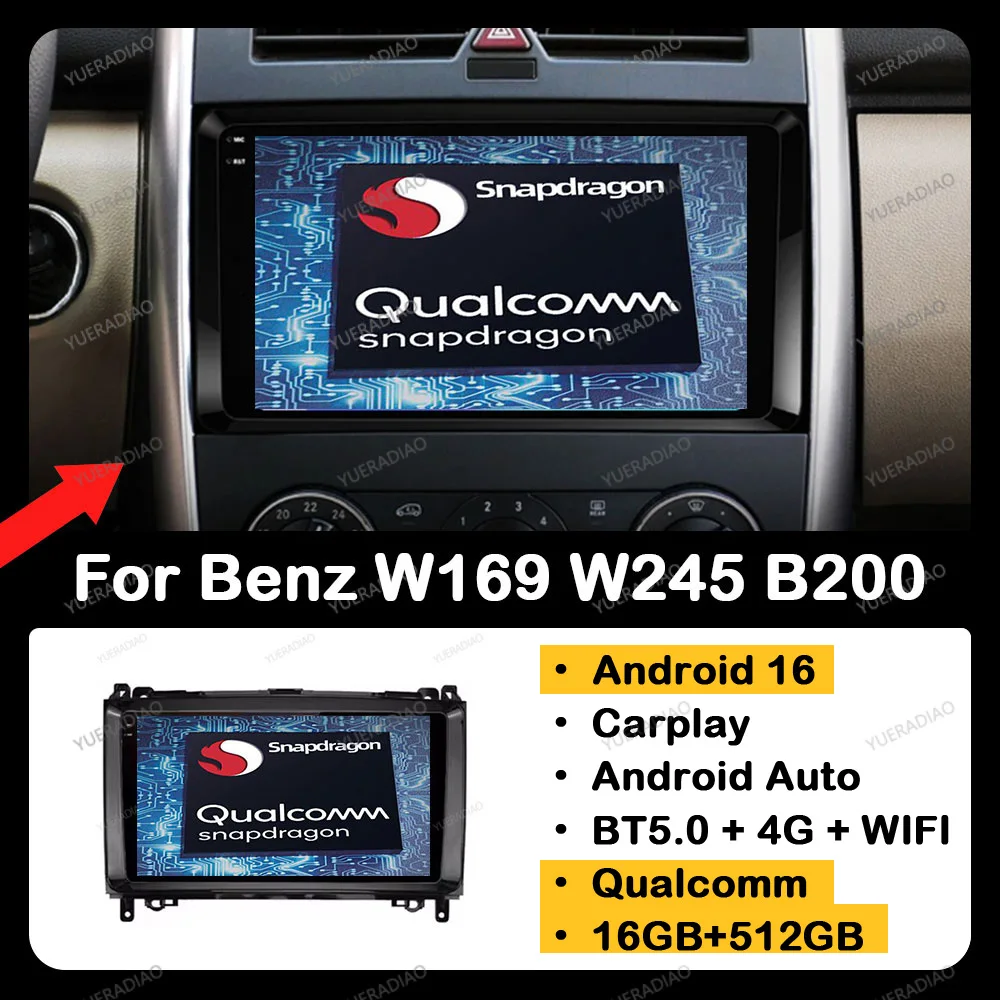 Android 16 Car Radio For Mercedes Benz W169 W245 B200 W906 Sprinter W639 BT Multimedia Video Player QLED Qualcomm GPS NAVI 2DIN
Android 16 Car Radio For Mercedes Benz W169 W245 B200 W906 Sprinter W639 BT Multimedia Video Player QLED Qualcomm GPS NAVI 2DIN