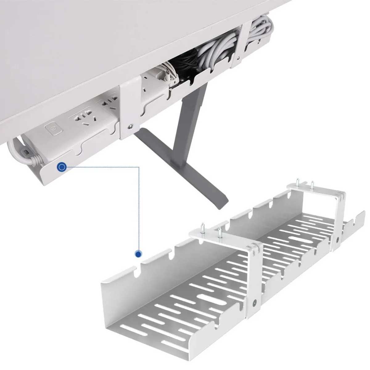Cable Management Tray Desk Organizer Under Table Wire Rack Iron Storage Box Space Saving Workspace Setup Home Office Desk
Cable Management Tray Desk Organizer Under Table Wire Rack Iron Storage Box Space Saving Workspace Setup Home Office Desk