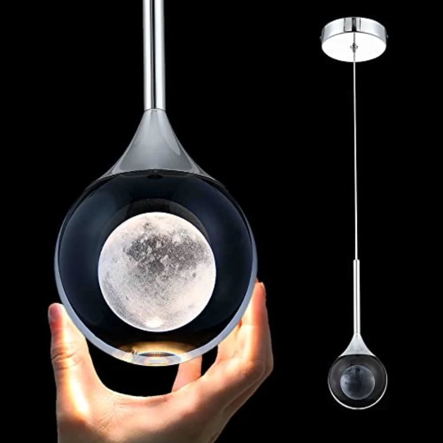 Sedelan Crystal Pendant Light, Modern Moon Kitchen Island Lighting, LED 5W Mini Hanging Light, Fancy Island Lights for Kitchen
Sedelan Crystal Pendant Light, Modern Moon Kitchen Island Lighting, LED 5W Mini Hanging Light, Fancy Island Lights for Kitchen