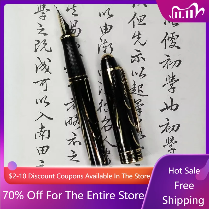 New-Duke Deluxe металлическая перьевая ручка с гравировкой, ручное полированное перо F M 0,5 0,7 мм, гладкая офисная коллекция для письма, студенческая ручка для рисования
New-Duke Deluxe металлическая перьевая ручка с гравировкой, ручное полированное перо F M 0,5 0,7 мм, гладкая офисная коллекция для письма, студенческая ручка для рисования