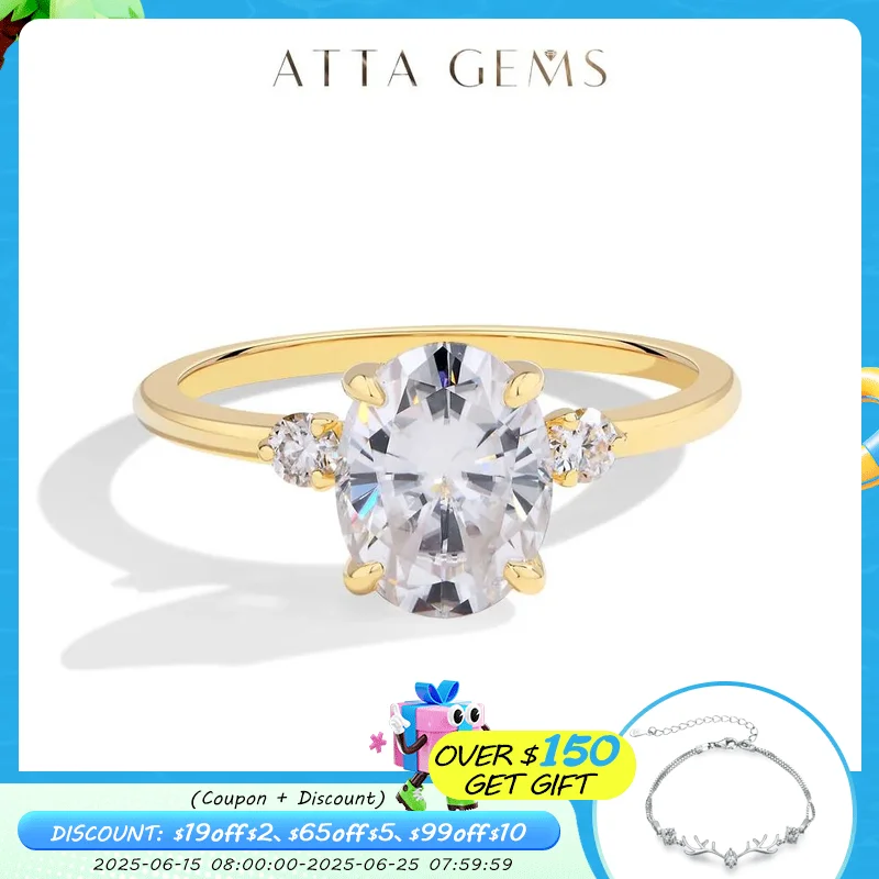 ATTAGEMS Moissanite Rings for Women Oval Cut 2.0CT DVVS1 Diamond Real 18K 14K 10K Au585 Gold Hidden Halo Wedding Engagement Gift
ATTAGEMS Moissanite Rings for Women Oval Cut 2.0CT DVVS1 Diamond Real 18K 14K 10K Au585 Gold Hidden Halo Wedding Engagement Gift