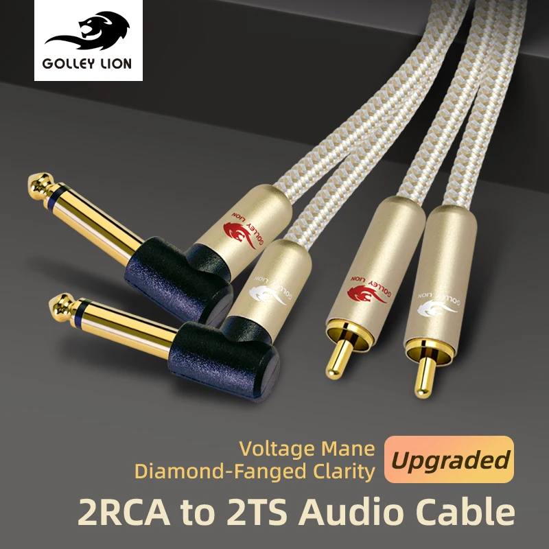 GOLLEY LION Upgrade Dual 1/4 inch TS to Dual RCA Cable, Heavy Duty 1/4 Male to RCA Male Adapter Stereo Audio Cable
GOLLEY LION Upgrade Dual 1/4 inch TS to Dual RCA Cable, Heavy Duty 1/4 Male to RCA Male Adapter Stereo Audio Cable