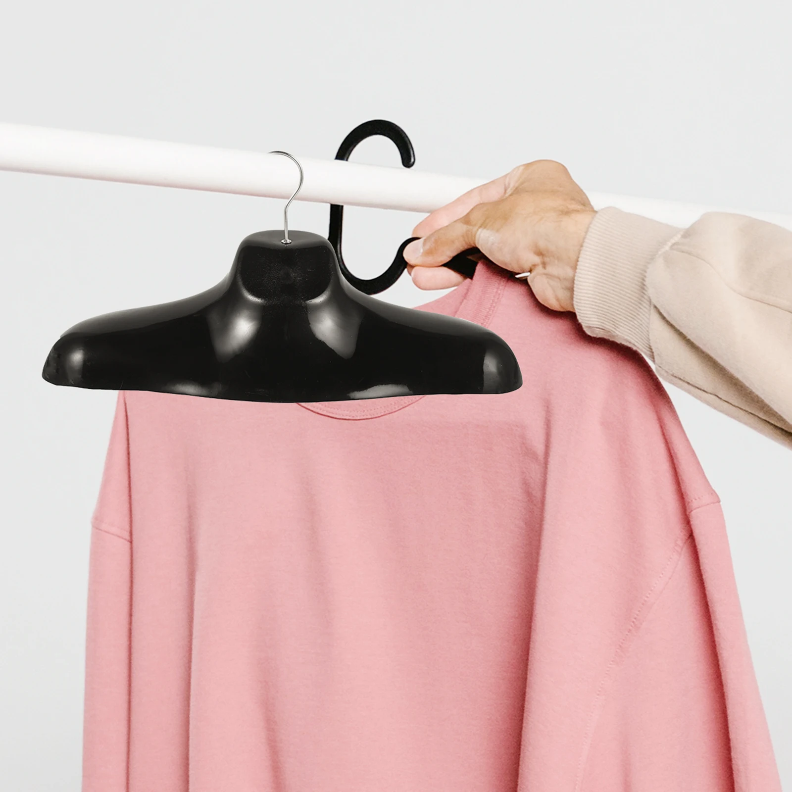 5pcs Clothing Rack for Men's Robe Shawl Scarf Hanger Black Mannequin Shoulder Shape Display St Stability Space saving
5pcs Clothing Rack for Men's Robe Shawl Scarf Hanger Black Mannequin Shoulder Shape Display St Stability Space saving