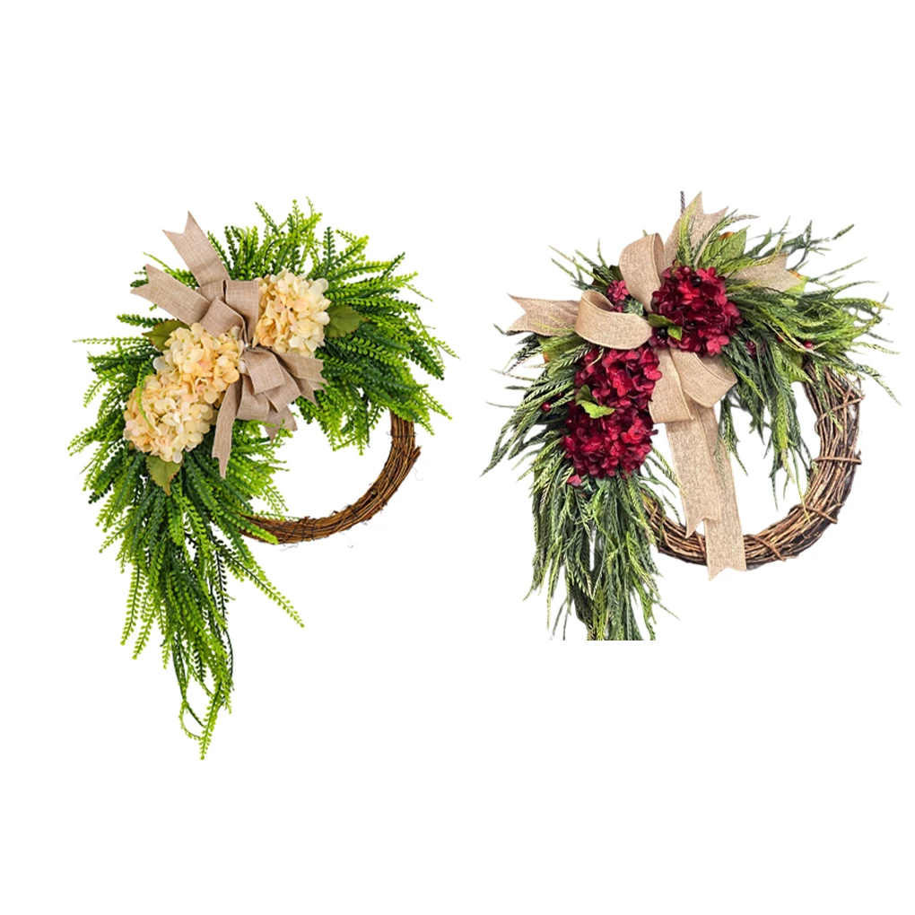 New Rustic Hydrangea Wreath Decor Farmhouse Floral Garland with Bow Artificial Flower Wall Hanging for Home Door Wedding Decor
New Rustic Hydrangea Wreath Decor Farmhouse Floral Garland with Bow Artificial Flower Wall Hanging for Home Door Wedding Decor