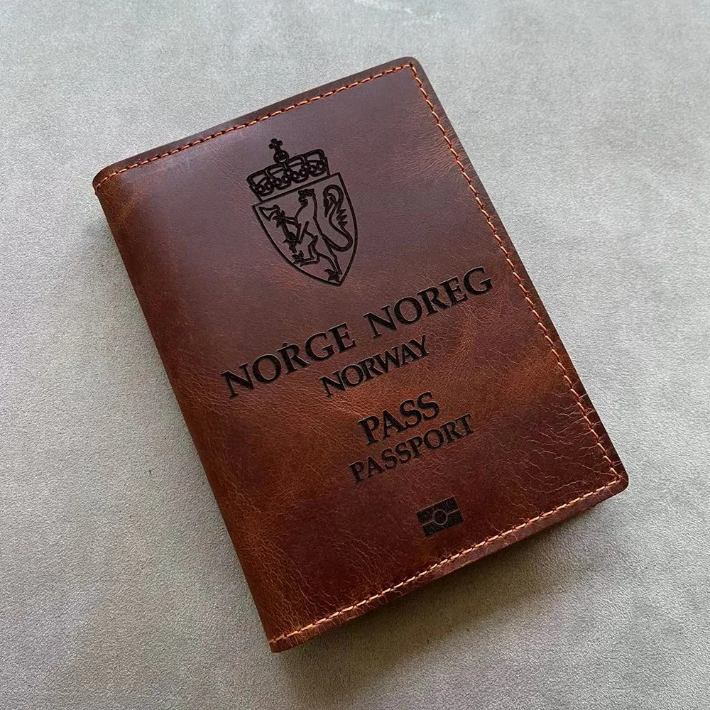 The Kingdom of Norwegian Passport Cover Cowhide Genuine Leather Kongeriket Norge Passport Holder Full Grain Leather Passport
The Kingdom of Norwegian Passport Cover Cowhide Genuine Leather Kongeriket Norge Passport Holder Full Grain Leather Passport