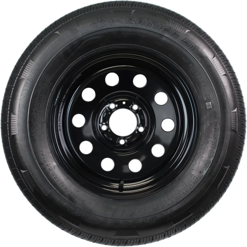 Radial Trailer Tire ST205/75R15 15X5 Load Range C Black Modular Wheel - 6 Year Warranty & Free Roadside Assistance
Radial Trailer Tire ST205/75R15 15X5 Load Range C Black Modular Wheel - 6 Year Warranty & Free Roadside Assistance
