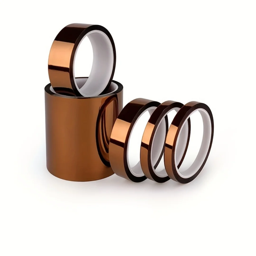 30m Long High temperature adhesive tape, polyimide film tape, multi size high-temperature resistant yellow brown tape
30m Long High temperature adhesive tape, polyimide film tape, multi size high-temperature resistant yellow brown tape