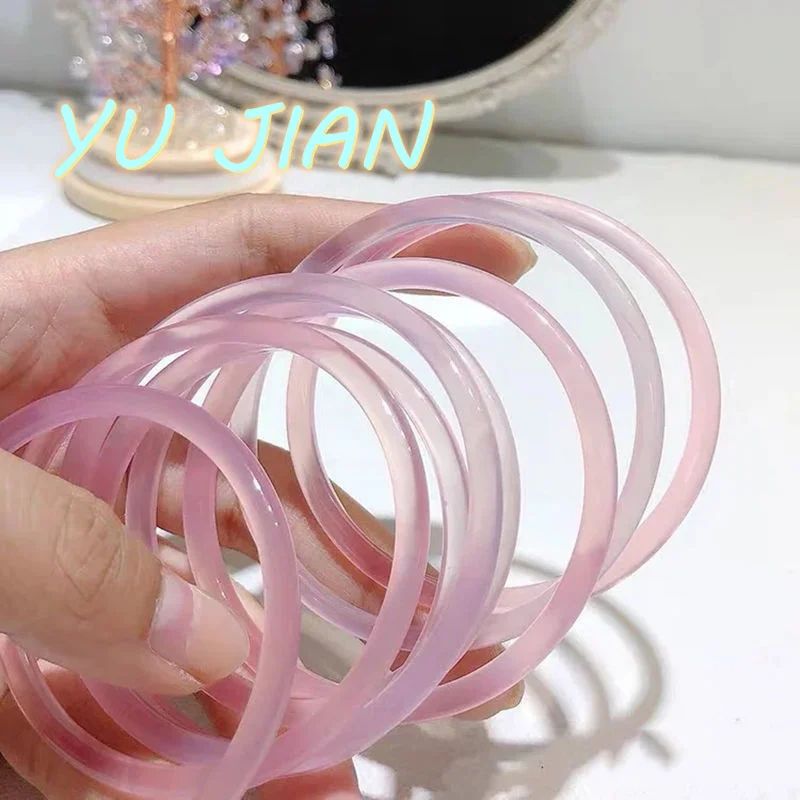 Latest Natural Chalcedony Beauty Bangles Ice Sweet Graceful Light Pink Bracelet Delicate Elegant Perfect Jade Handring Jewelry
Latest Natural Chalcedony Beauty Bangles Ice Sweet Graceful Light Pink Bracelet Delicate Elegant Perfect Jade Handring Jewelry