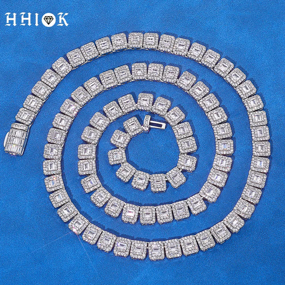 New Rock Sugar Necklace 7.5MM Cluster Tennis Chain Sparkling Rectangular And Circular CZ Necklace Women's Jewelry
New Rock Sugar Necklace 7.5MM Cluster Tennis Chain Sparkling Rectangular And Circular CZ Necklace Women's Jewelry