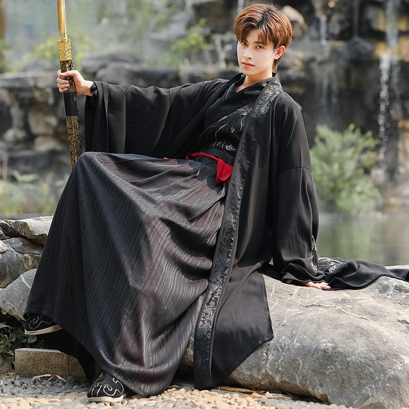 Hanfu мужское искусственное платье, длинное платье с вышивкой, традиционный китайский стиль, японская Вечеринка самурая, костюмы для косплея
Hanfu мужское искусственное платье, длинное платье с вышивкой, традиционный китайский стиль, японская Вечеринка самурая, костюмы для косплея