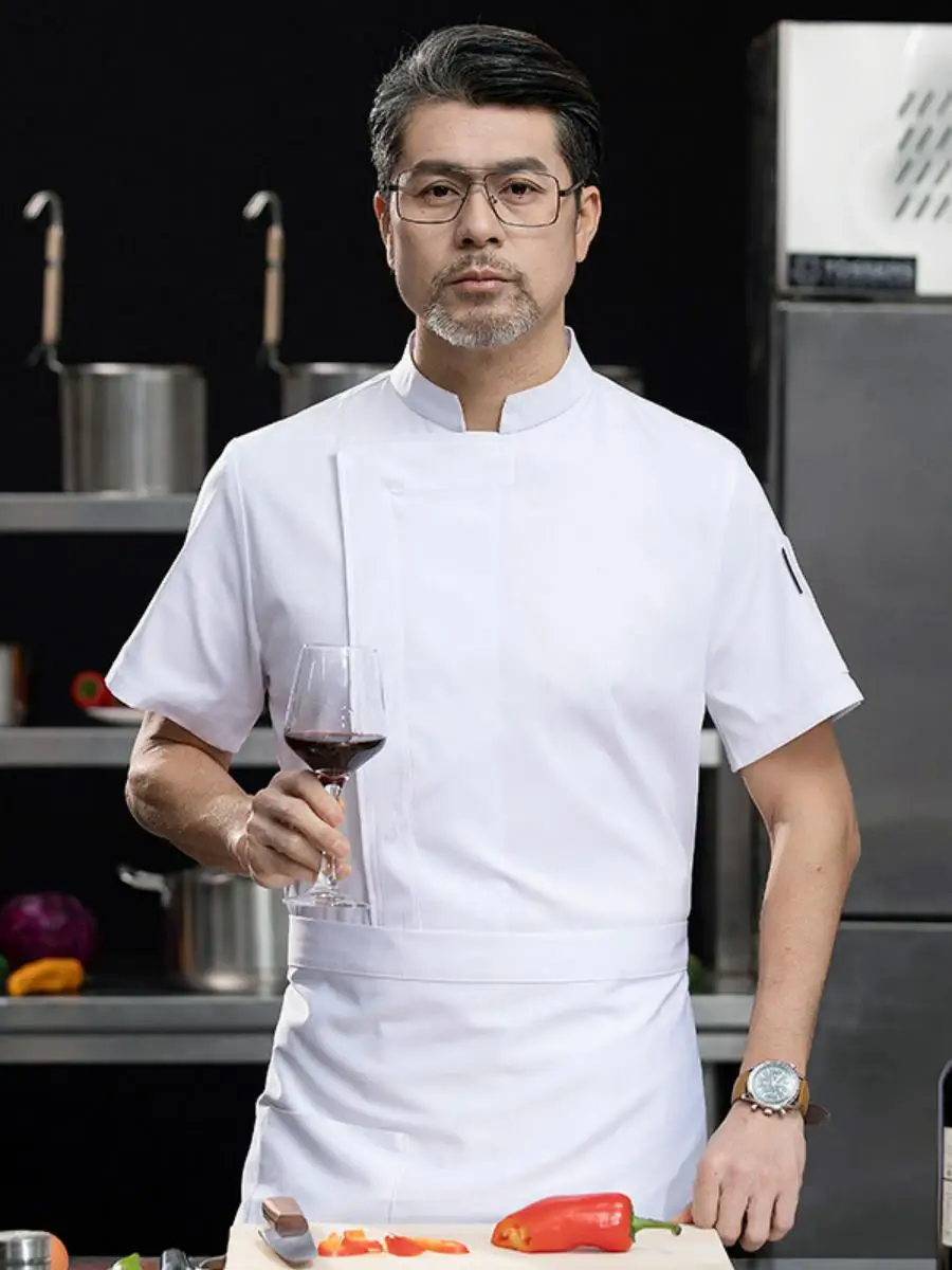 Новая белая униформа шеф-повара из эластичного дышащего хлопка для мужчин и женщин, рабочая одежда для кухни, вышитая эмблема, костюм шеф-повара
Новая белая униформа шеф-повара из эластичного дышащего хлопка для мужчин и женщин, рабочая одежда для кухни, вышитая эмблема, костюм шеф-повара