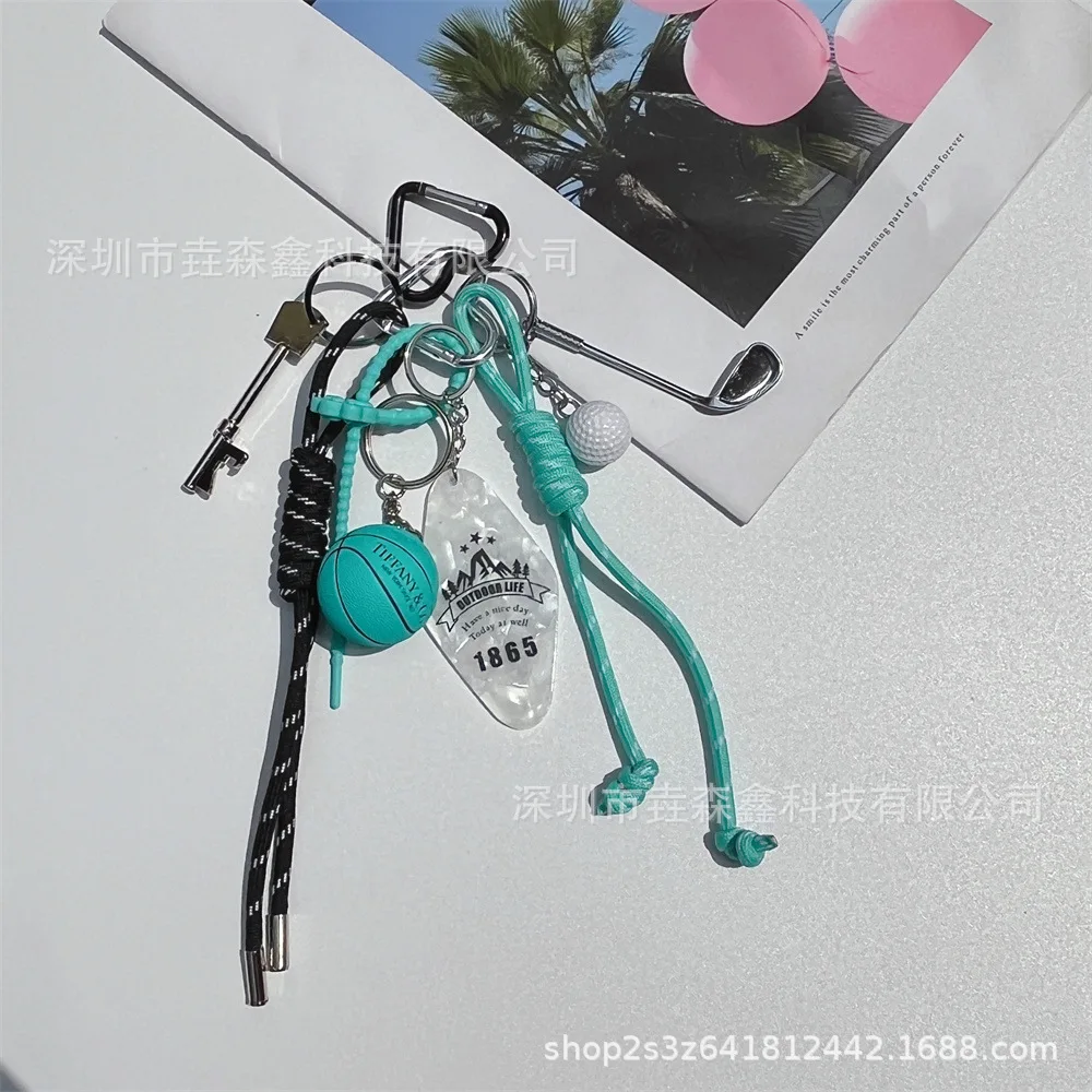 Original DIY Self-made Style Pendant Blue Rope Bag Pendant Basketball Golf Beaded Bag Pendant Keychain Bag Accessories
Original DIY Self-made Style Pendant Blue Rope Bag Pendant Basketball Golf Beaded Bag Pendant Keychain Bag Accessories
