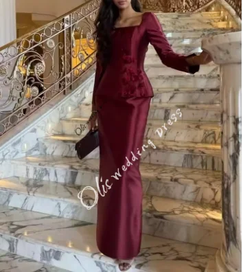customized Two Pieces Long Sleeves Prom Dresses Square Neck Pleated Flowers Floor Length Party Dresses Evening Dresses
customized Two Pieces Long Sleeves Prom Dresses Square Neck Pleated Flowers Floor Length Party Dresses Evening Dresses