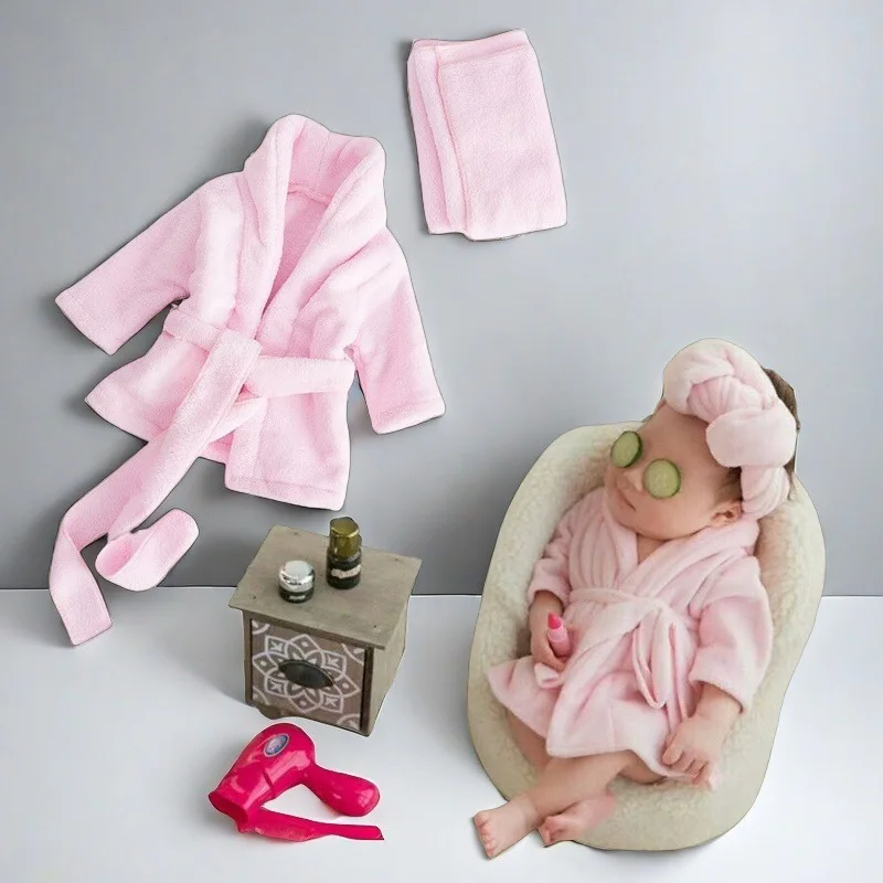 Baby Photography Bathrobe Newborn Photo Prop Soft Cotton Kids Photoshoot Outfit
Baby Photography Bathrobe Newborn Photo Prop Soft Cotton Kids Photoshoot Outfit