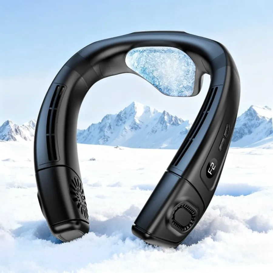 Neck Air Conditioner Fan Instant Cooling with Cooling Plate, Bladeless, 8000mAh Operated Wearable Rechargeable Neck Fan, 3 Cool
Neck Air Conditioner Fan Instant Cooling with Cooling Plate, Bladeless, 8000mAh Operated Wearable Rechargeable Neck Fan, 3 Cool