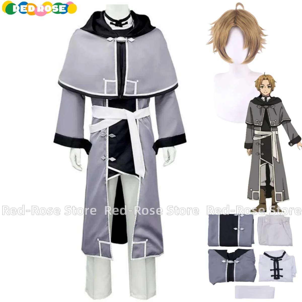 Anime Jobless Reincarnation Rudeus Greyrat Dead End Cosplay Costume Rudeusu Gureiratto Wig Cloak Man Party Suit
Anime Jobless Reincarnation Rudeus Greyrat Dead End Cosplay Costume Rudeusu Gureiratto Wig Cloak Man Party Suit
