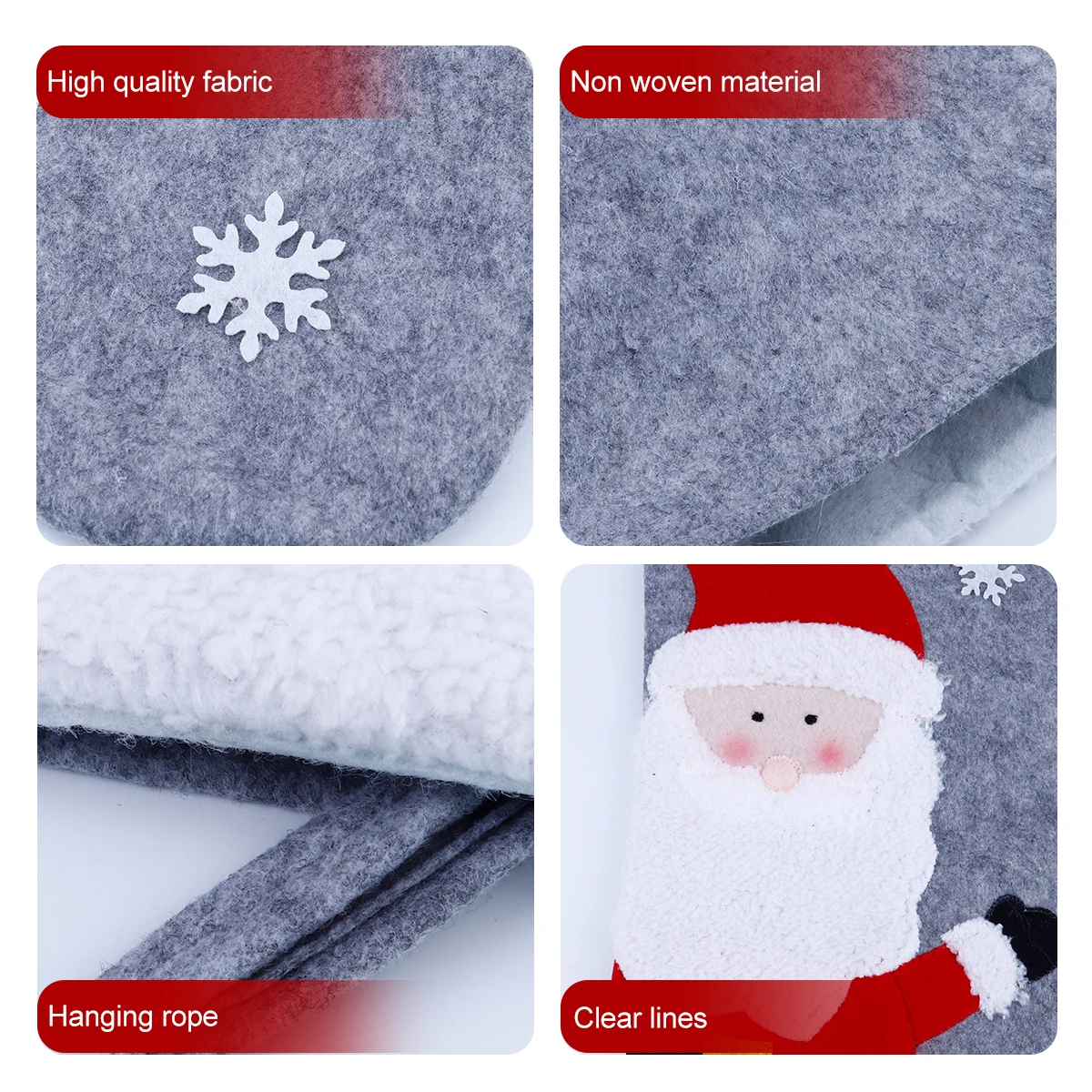 Christmas Stockings Elegant Santa Socks for Festival Gifts Easy Convenient to Use No-Woven Material
Christmas Stockings Elegant Santa Socks for Festival Gifts Easy Convenient to Use No-Woven Material