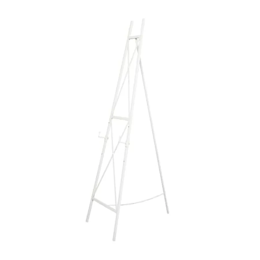 Metal Tall Adjustable Minimalist Display Stand Easel with Chain Support 19" x 28" x 64" White
Metal Tall Adjustable Minimalist Display Stand Easel with Chain Support 19" x 28" x 64" White