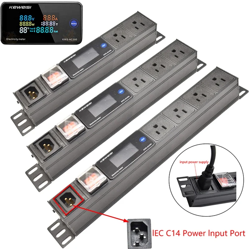 US Power Strip 2-8 Outlets and Digital Volt Watt Kwh temperature Meter Extension Electrica Socket For Cabinet Rack Mount
US Power Strip 2-8 Outlets and Digital Volt Watt Kwh temperature Meter Extension Electrica Socket For Cabinet Rack Mount