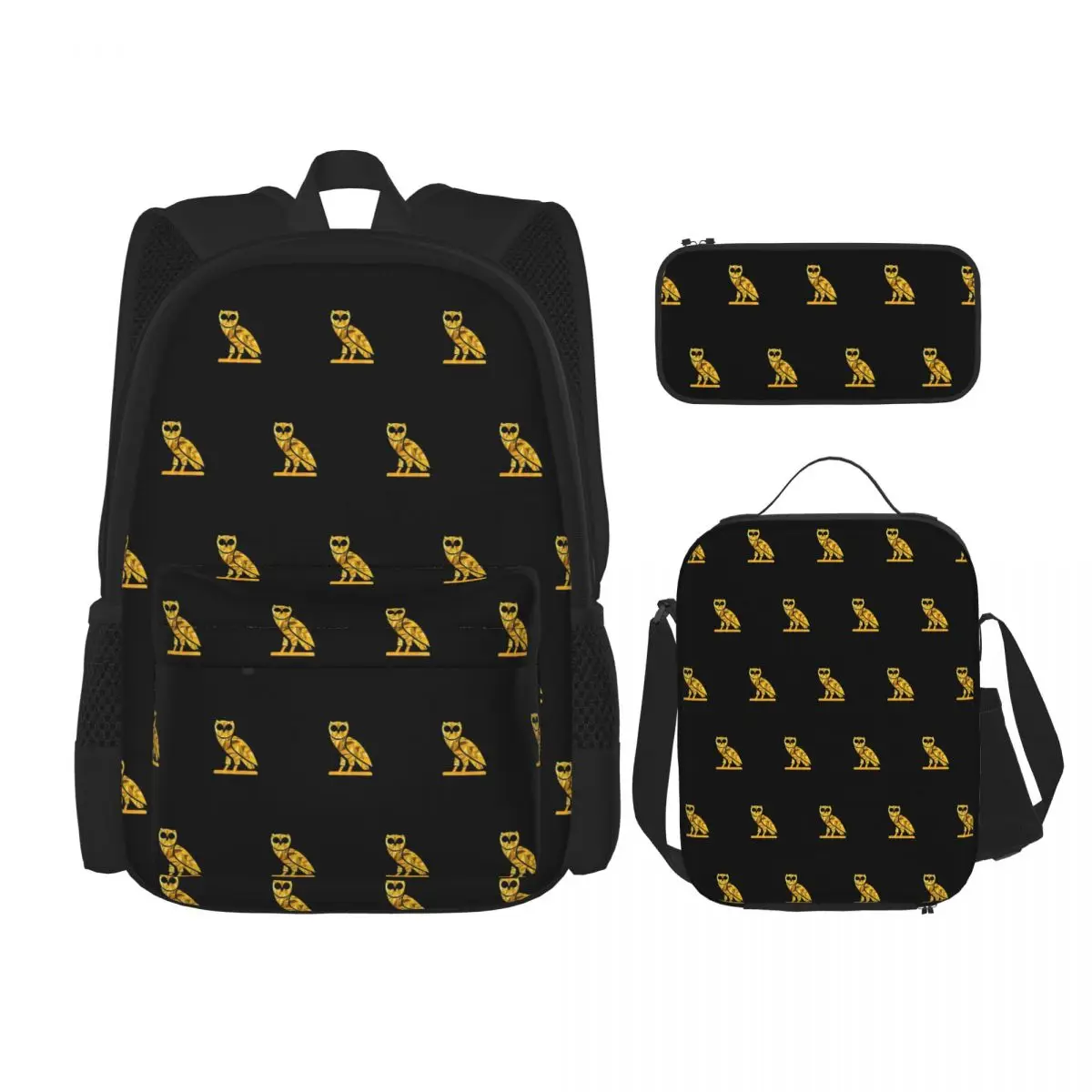 OVO October's Very Own Drake's Owl Backpacks Boys Girls Bookbag School Bags Rucksack Lunch Bag Pen Bag Three-Piece Set
OVO October's Very Own Drake's Owl Backpacks Boys Girls Bookbag School Bags Rucksack Lunch Bag Pen Bag Three-Piece Set