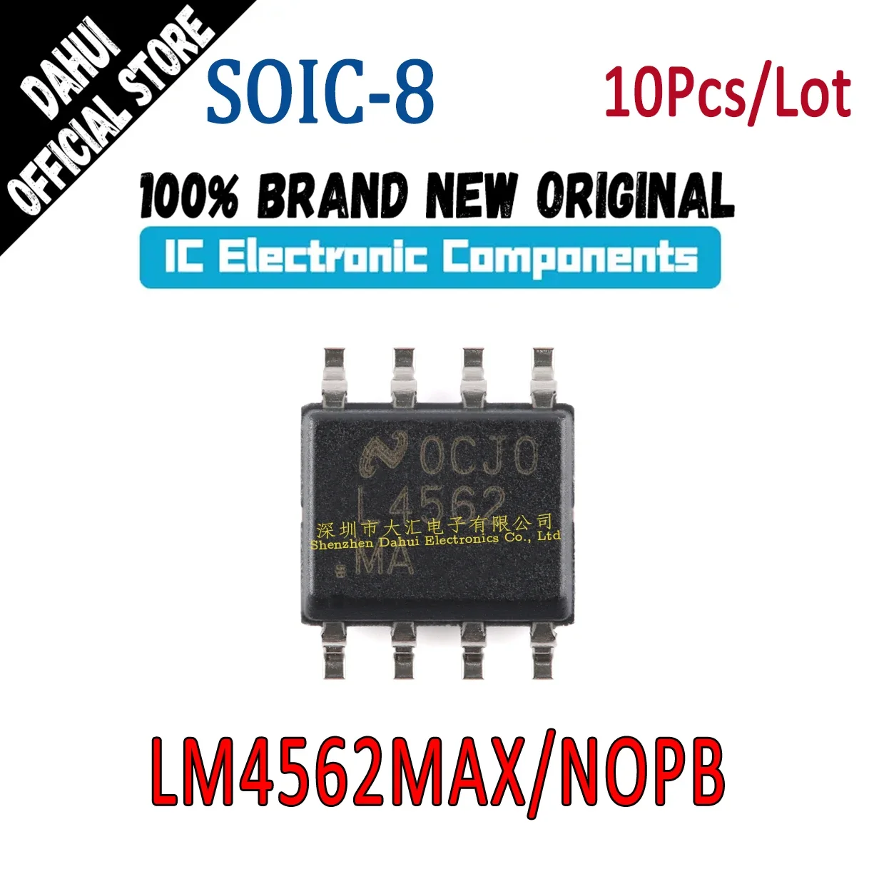 10Pcs LM4562MAX/NOPB L4562 LM4562MAX SOIC-8 audio operational amplifier chip IC Brand New Original In Stock
10Pcs LM4562MAX/NOPB L4562 LM4562MAX SOIC-8 audio operational amplifier chip IC Brand New Original In Stock