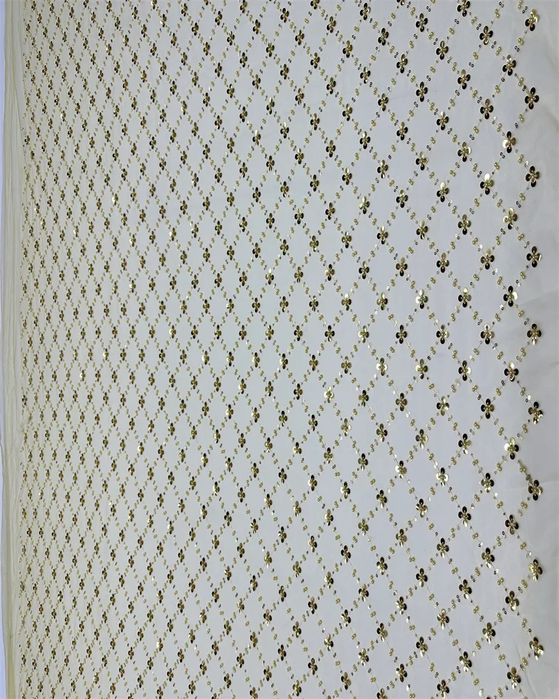 African Sequins Mesh Lace Fabric High Quality French Groom Nigerian Lace for Women Party Dress Fabric
African Sequins Mesh Lace Fabric High Quality French Groom Nigerian Lace for Women Party Dress Fabric