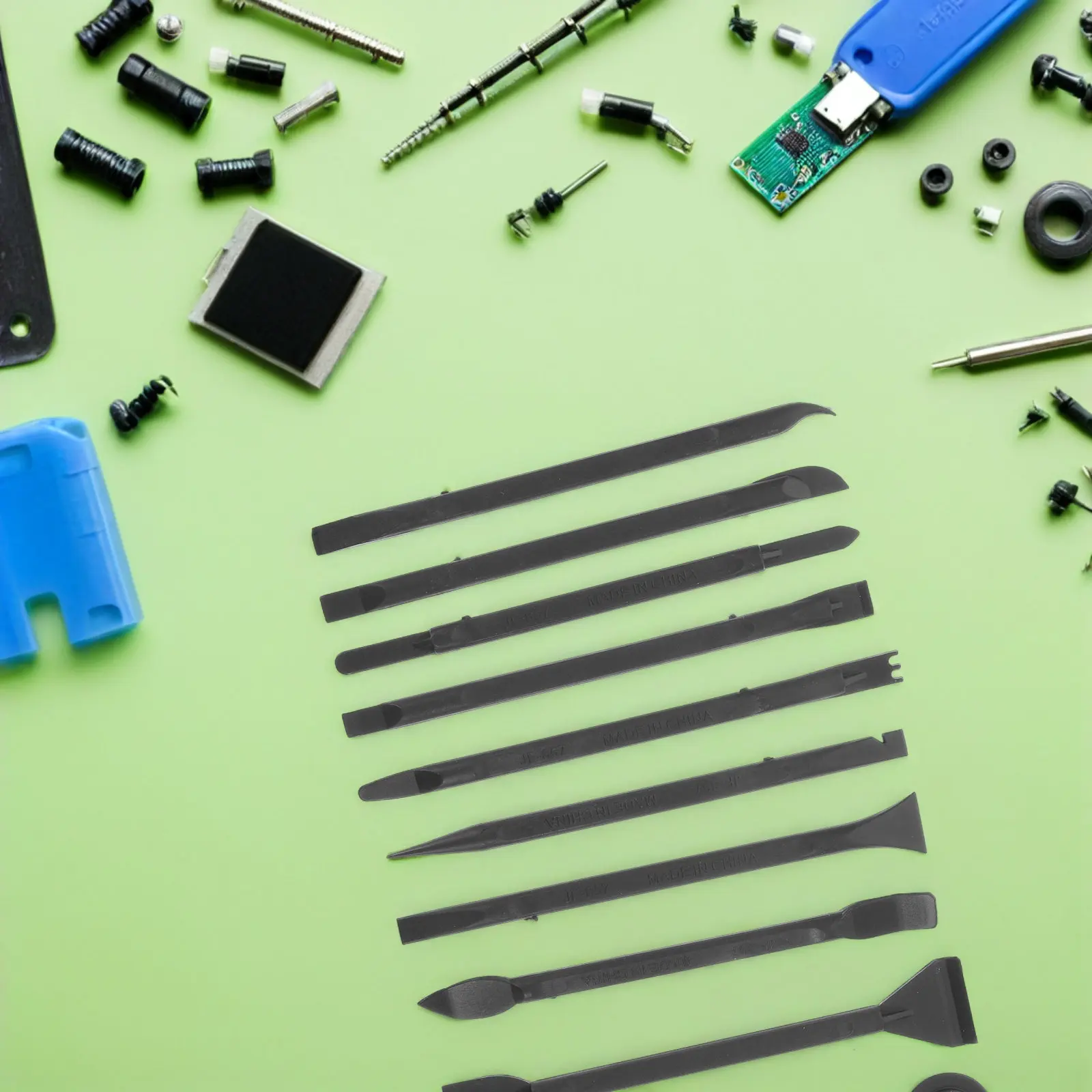 50Pcs Plastic Pry Kit for Electronics Repair - Non Scratch Spudger Tools Compatible with Iphone Laptop Tablet Pc
50Pcs Plastic Pry Kit for Electronics Repair - Non Scratch Spudger Tools Compatible with Iphone Laptop Tablet Pc